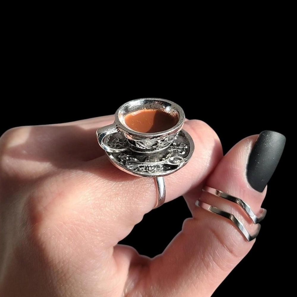 Silver Teacup Ring
